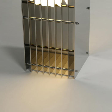 LAMPE À POSER - RECTANGLE CHROME