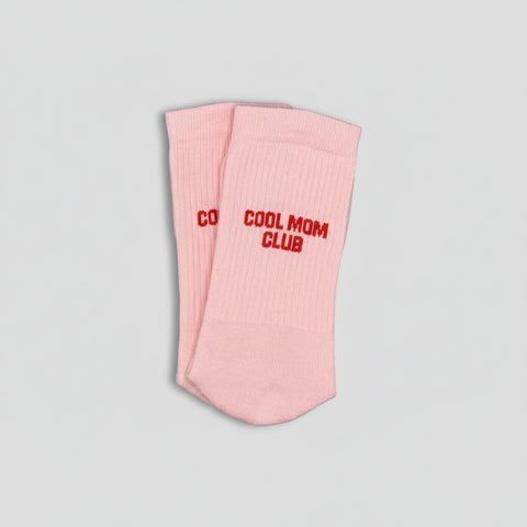 CHAUSSETTES BRODEES ROSE - COOL MOM CLUB