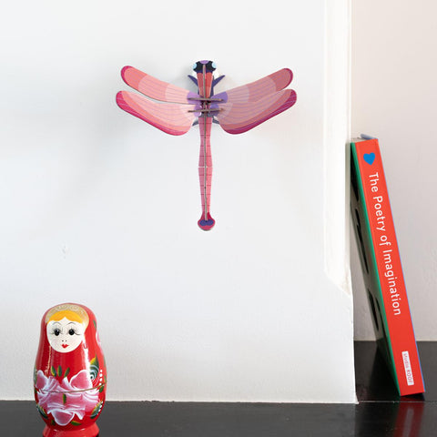 DECORATION MURALE LIBELLULE - RUBY DRAGONFLY