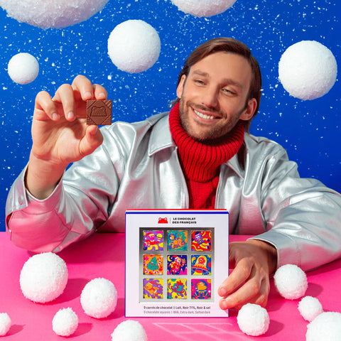 [NOEL] CHOCOLAT BIO - COFFRET CARRES x9