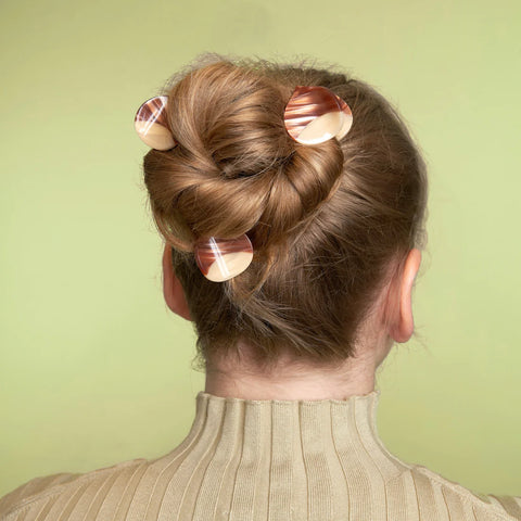 MINI PINCE À CHEVEUX - CHATAIGNE