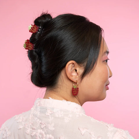 MINI PINCE À CHEVEUX - FRAMBOISE