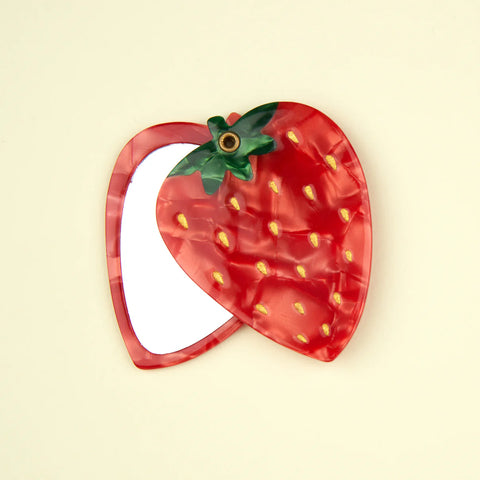 MIROIR DE POCHE - FRAISE