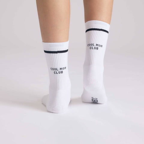 CHAUSSETTES BRODEES BLANCHES - COOL MOM CLUB