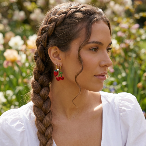 MONO BOUCLE OREILLE - FRUITS EN VERRE