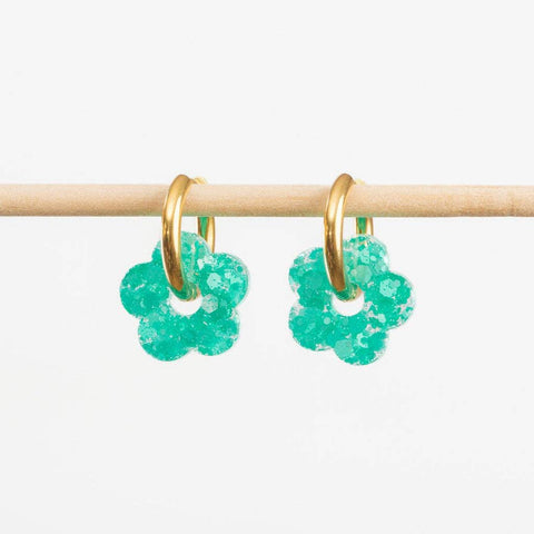 BOUCLES D'OREILLES PAILLETTES - FLEURS