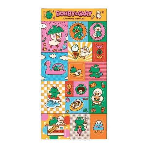 PLANCHE 16 STICKERS ANIMAUX KAWAI - BOBBY & GARY