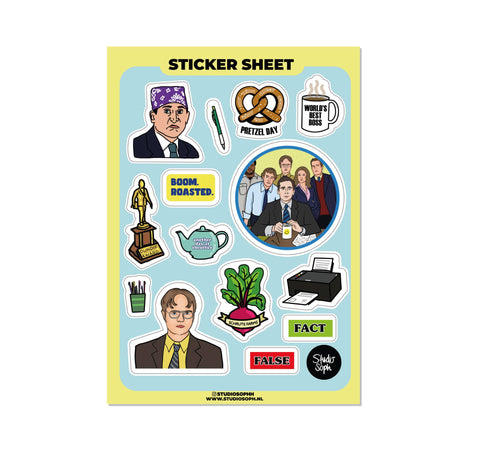 PLANCHE 15 STICKERS - THE OFFICE