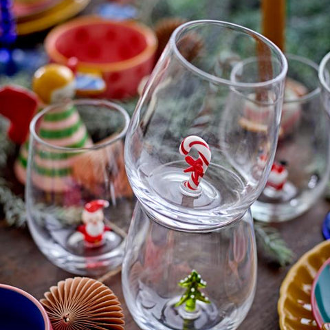 VERRE AVEC MINIATURE x4 - NOEL