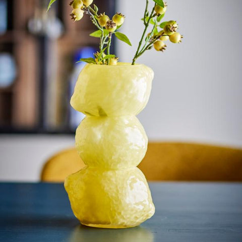 VASE VERRE SOUFFLÉ - CITRONS