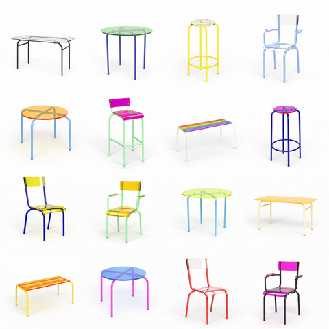 MOBILIER PLEXIGLASS ACRYLIQUE - COLORS [sur mesure]