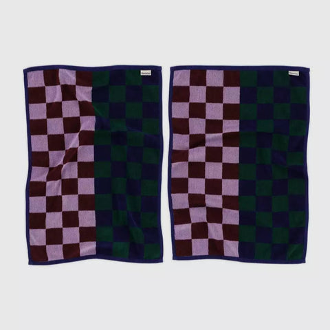 PETITE SERVIETTE REVERSIBLE - DAMIER RÉVERSIBLE / LOT DE 2