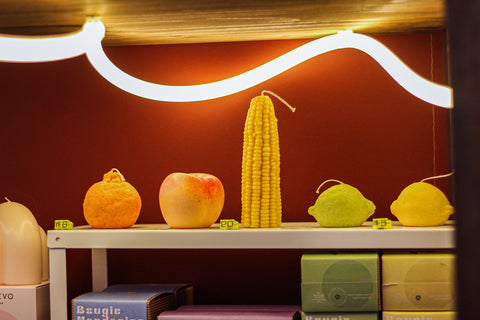 BOUGIE TROMPE L'OEIL - PÊCHE