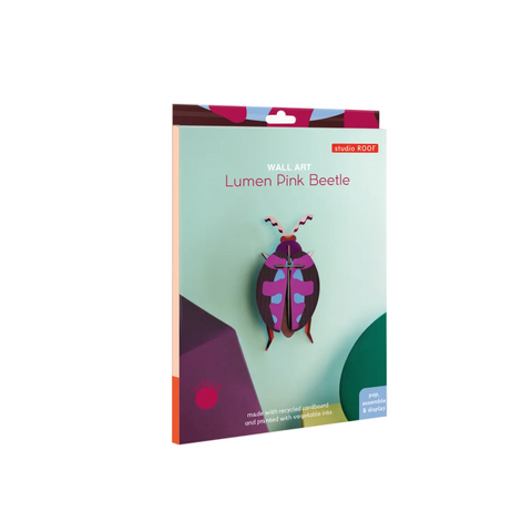 DECORATION MURALE BRILLANTE SCARABÉ - LUMEN PINK BEETLE