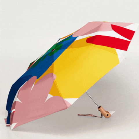 PARAPLUIE COLORÉ PLASTIQUE RECYCLÉ - MOTIFS