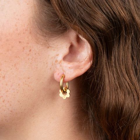 BOUCLES D'OREILLES - FLEURETTE OR