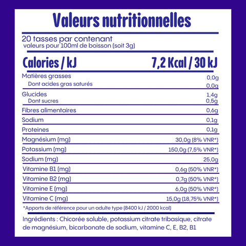 CHICORÉE SOLUBLE AUX ELECTROLYTES - HYDRATE