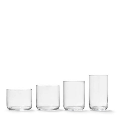 CRYSTAL GLASSES - SET OF 4 STACKABLE